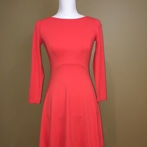 French Connection Boat Neck Long Sleeve Dress